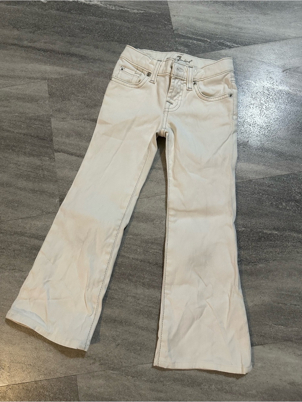 7 For All Mankind Kids white flare/bootcut jeans 4